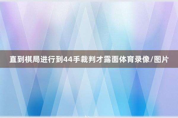 直到棋局进行到44手裁判才露面体育录像/图片