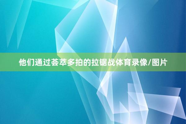 他们通过荟萃多拍的拉锯战体育录像/图片