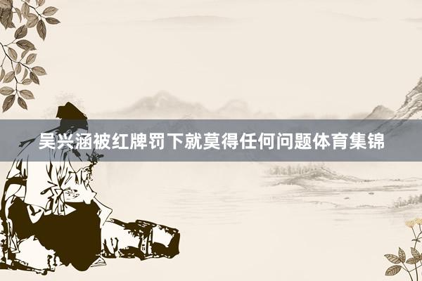 吴兴涵被红牌罚下就莫得任何问题体育集锦
