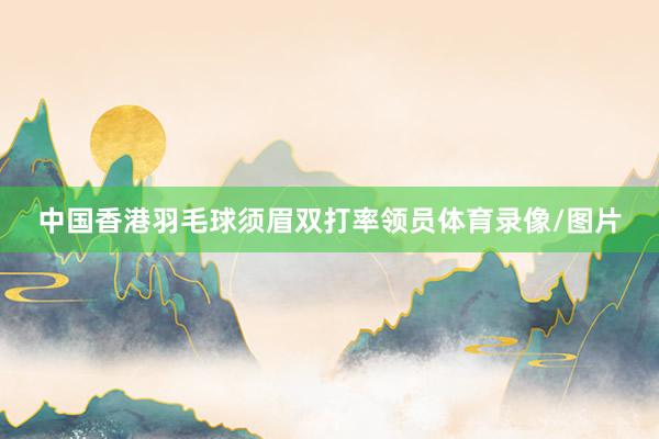 中国香港羽毛球须眉双打率领员体育录像/图片
