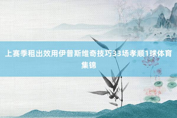 上赛季租出效用伊普斯维奇技巧33场孝顺1球体育集锦