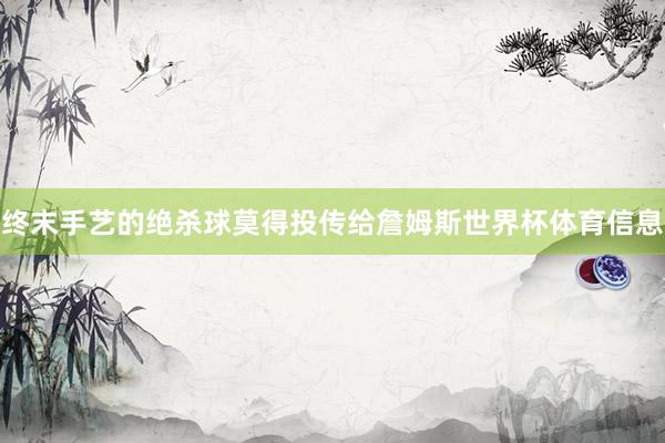终末手艺的绝杀球莫得投传给詹姆斯世界杯体育信息