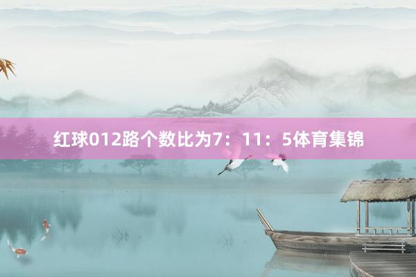 红球012路个数比为7:11:5体育集锦