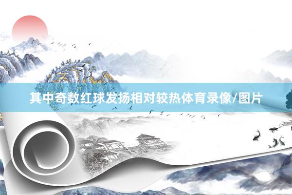 其中奇数红球发扬相对较热体育录像/图片