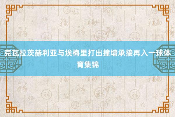 克瓦拉茨赫利亚与埃梅里打出撞墙承接再入一球体育集锦