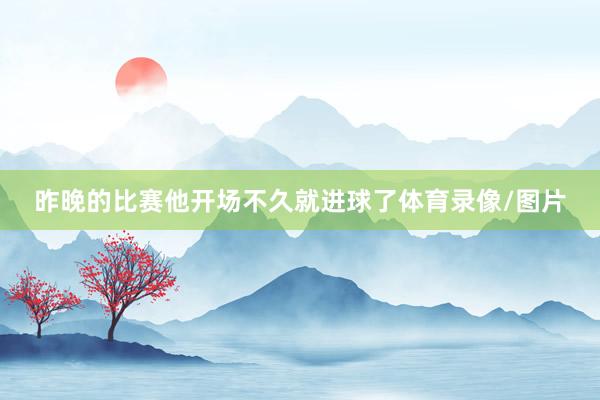 昨晚的比赛他开场不久就进球了体育录像/图片