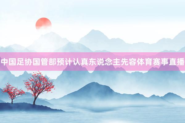 中国足协国管部预计认真东说念主先容体育赛事直播
