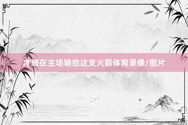 才略在主场输给这支火箭体育录像/图片