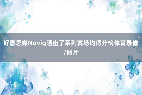 好意思媒Novig晒出了系列赛场均得分榜体育录像/图片